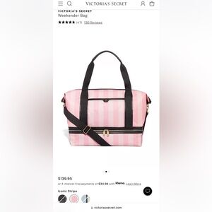 Victoria's Secret Weekender Bag